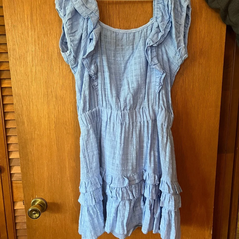 Blue Ruffled Dress - Picture 2 of 2